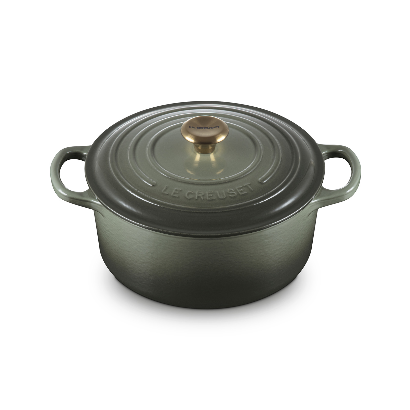 圓形琺瑯鑄鐵鍋 (金色鍋蓋頭) image number 1