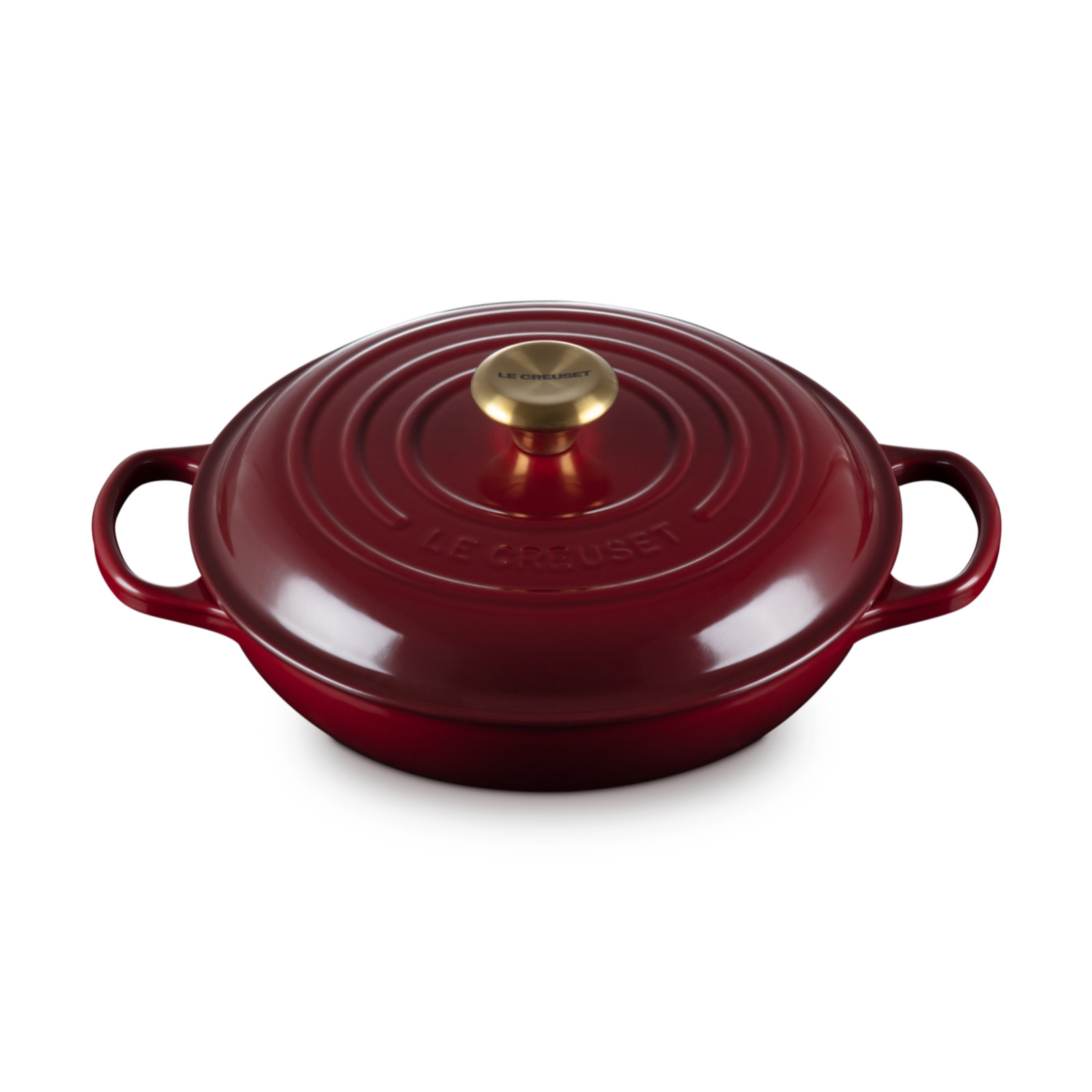 琺瑯鑄鐵淺底鍋 (金色鍋蓋頭) image number 1