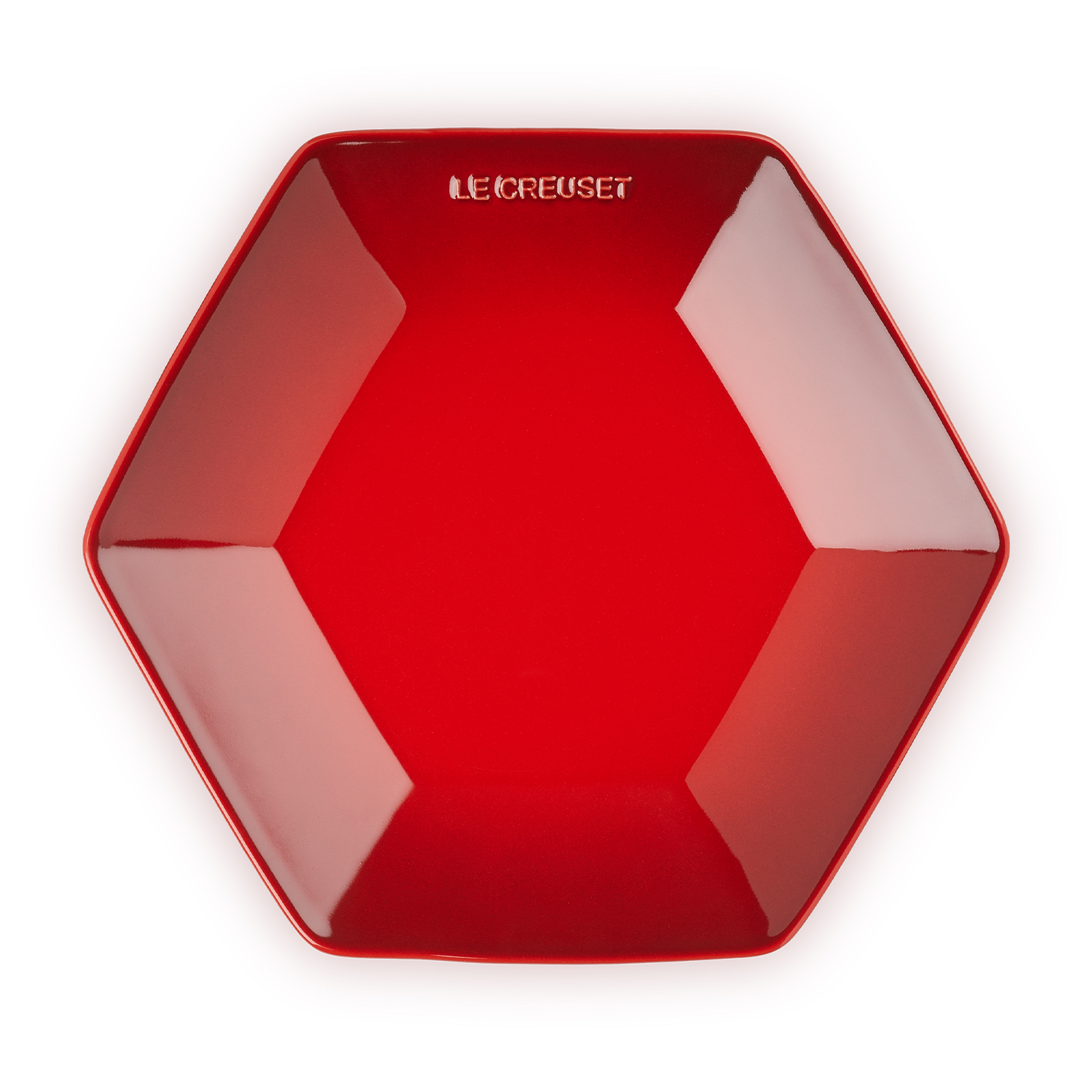 Hexagon Plate 26cm Cerise image number 0