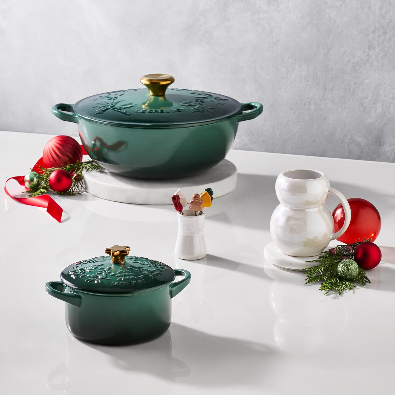 Holly 琺瑯鑄鐵深炒鍋 Artichaut (金色鍋蓋頭) image number 6