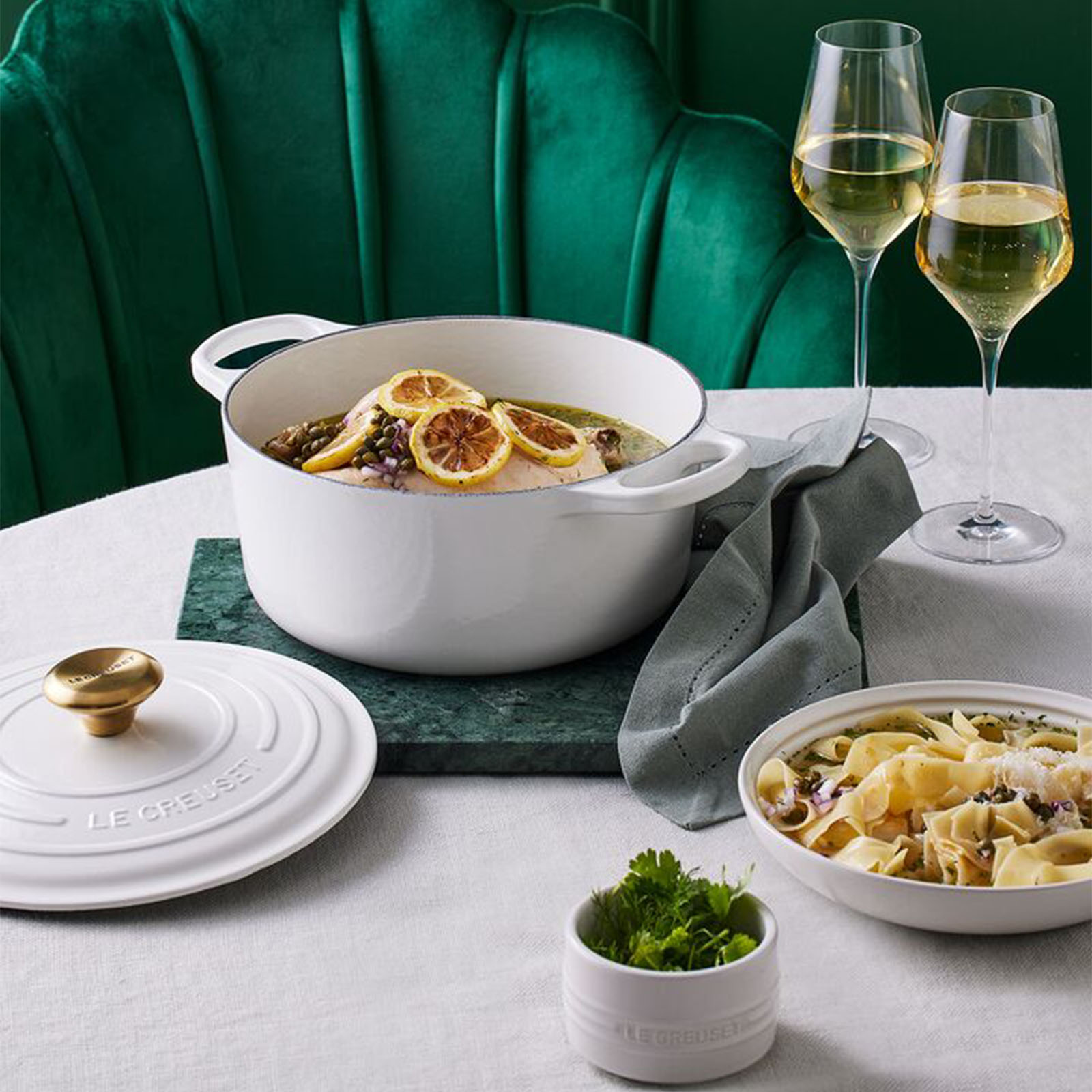 Round Casserole (White Interior) image number 5