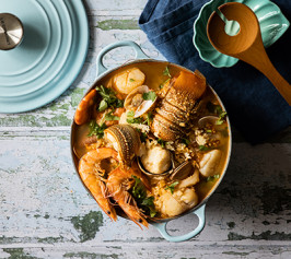 Seafood Rice in Lobster Bisque