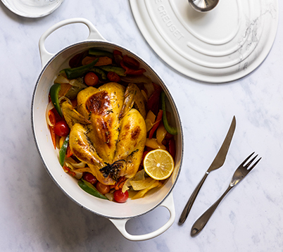 Roast Chicken with White Wine & Lemon - Recipe | Le Creuset Hong Kong