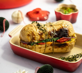 烤南瓜拌香草醬