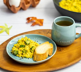 豆腐秋葵薑黃純素豆腐炒「蛋」