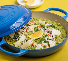 蟹肉青豆菠菜薏米「意大利飯」