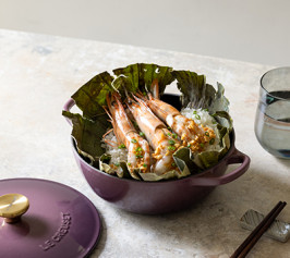 蒜香大蝦荷葉飯